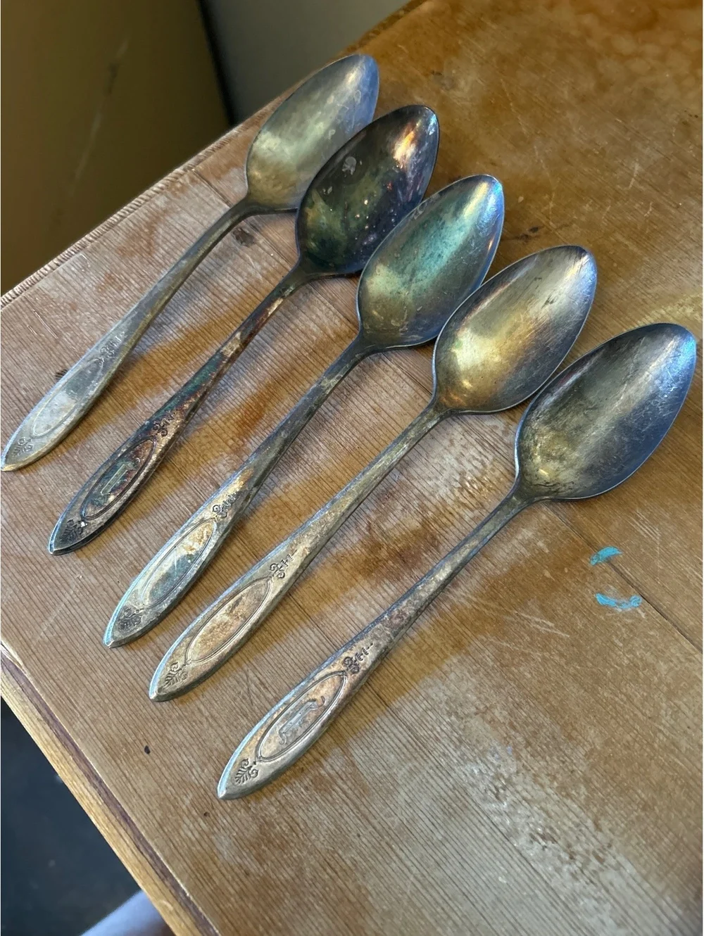 Vintage Community Plate Silverware Spoons Set of 5
